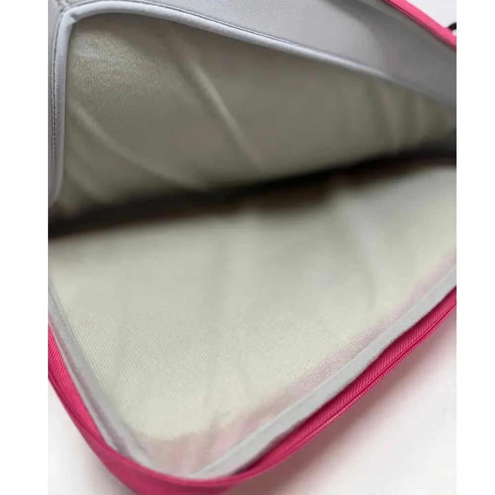 Brinch Laptop Bag Pink Nylon Envelope Style Shoulder Bag Zippered Compartments